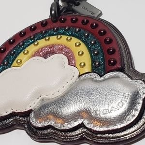 Nwt Coach rainbow studded keychain